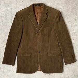 John W Nordstrom Loro Piana Men's Wool Corduroy Blazer Brown 42L Sport Coat